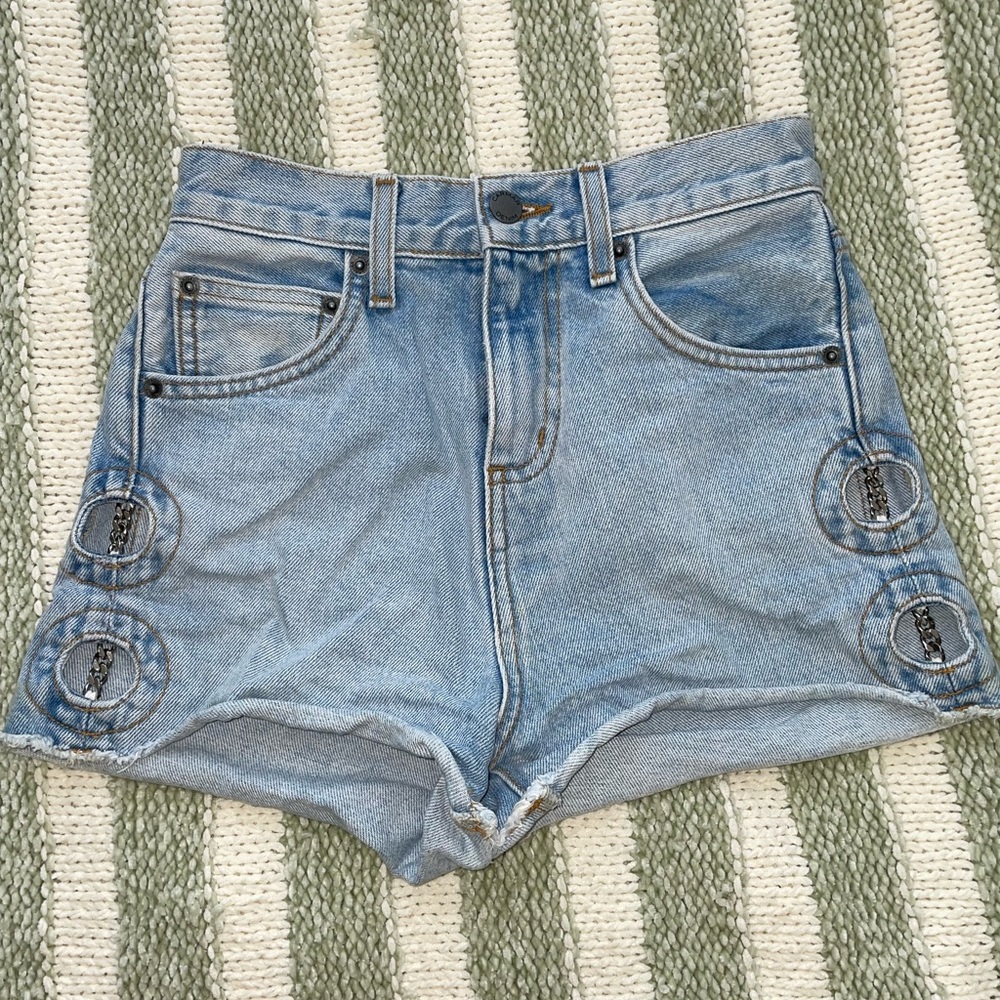 LF Carmar Denim Chain Cutout Shorts - Picture 2 of 4